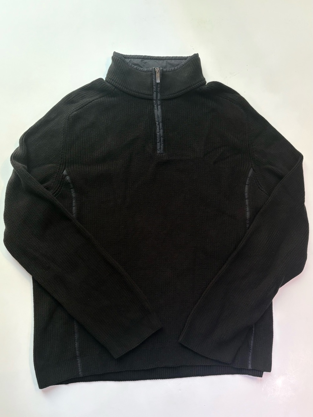Zegna Sport Men’s Quarter-Zip Sweater Black, 100% Cotton